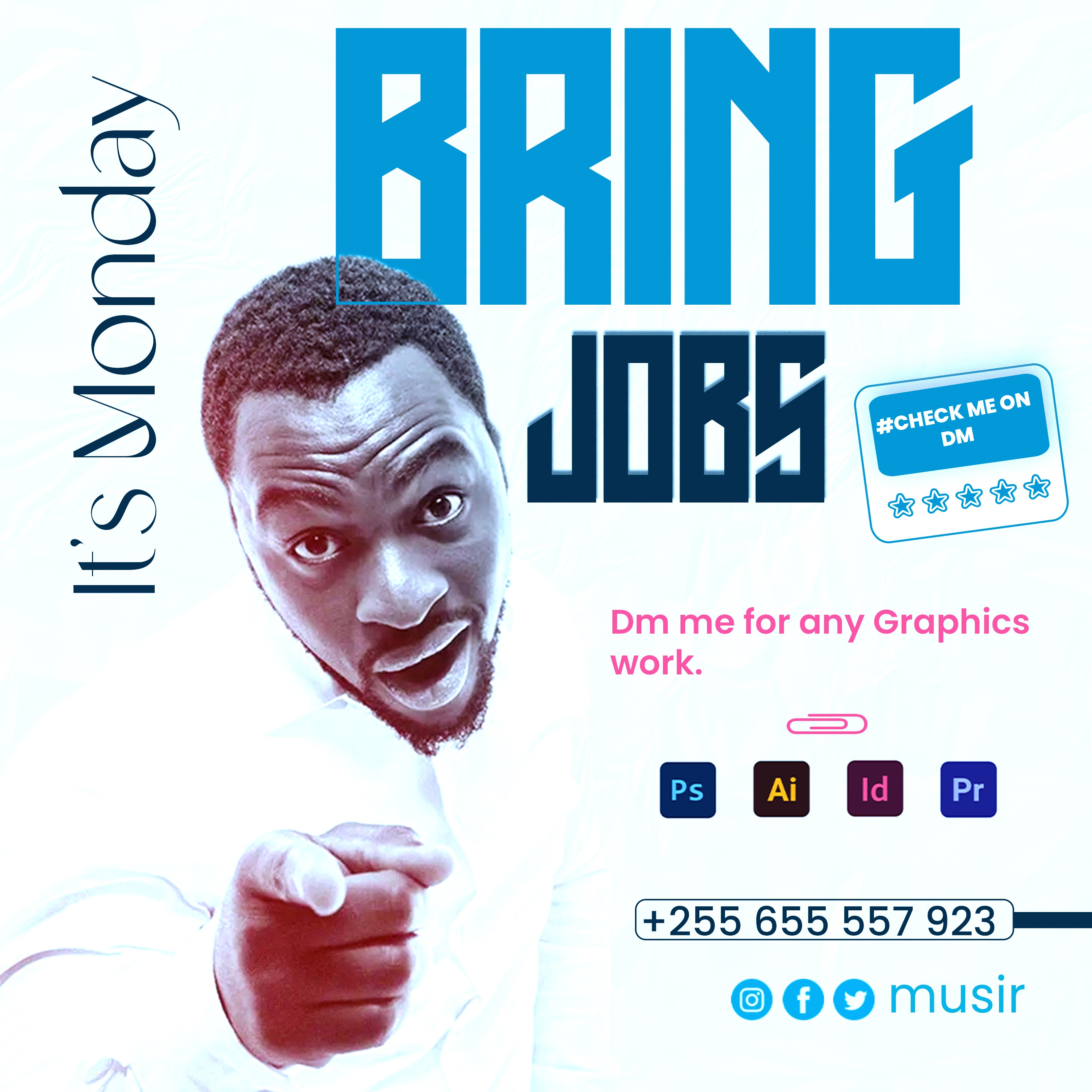 Poster advertisement graphic design by Musirmediaworks Geita